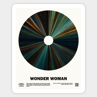 minimal_Wonder_woman Warp Barcode Movie Sticker